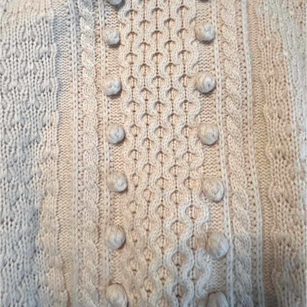 J. Crew Cream Cable Knit Sweater - Sz S - EUC - Picture 4 of 10